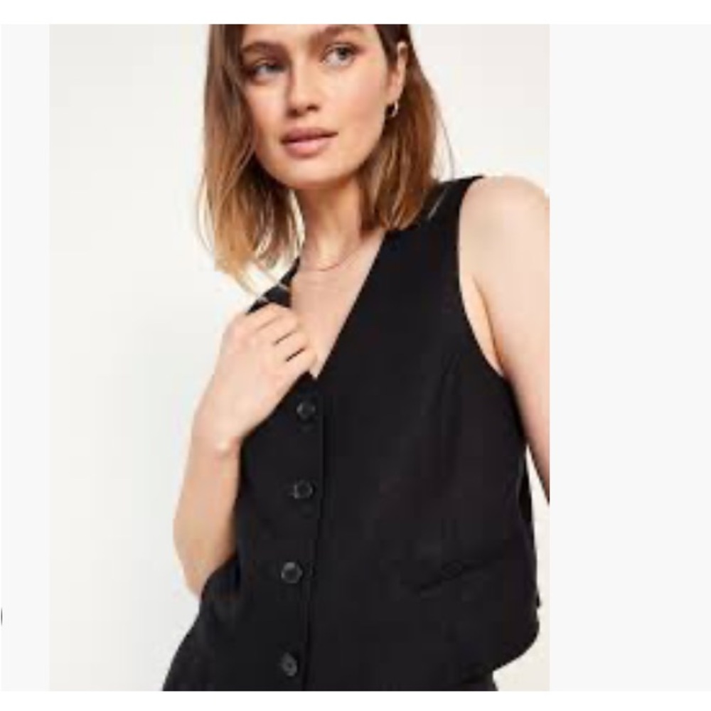 Old Navy Linen Blend Vest
